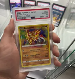 2020 PSA 10 Zamazenta 102/185 SWSH Vivid Voltage Holo Amazing Rare Pokemon TCG - Image 1