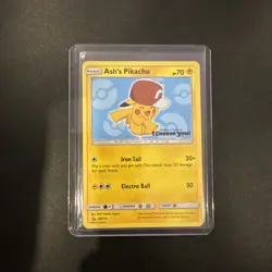 Ash’s Pikachu SM113 Non Holo Ultra Rare Promo Pokemon Card 👑MINT👑 - Image 1