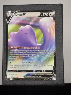 Ditto V 050/072 Shining Fates Ultra Rare Full Art Holo Card Pokemon TCG NM - Image 1