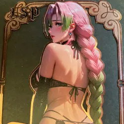 Goddess Story Gold METAL Card - Serial Number #/200! Anime Girl Bikini Mitsuri - Image 2