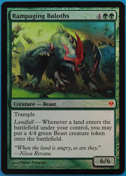 Rampaging Baloths FOIL Zendikar NM Green Mythic Rare CARD (495944) ABUGames - Image 1