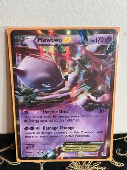 Pokemon Mewtwo EX TCG Ultra Rare Holo Card 62/162 XY Breakthrough - Image 1