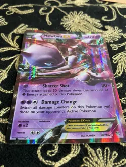 Pokemon Mewtwo EX TCG Ultra Rare Holo Card 62/162 XY Breakthrough - Image 2
