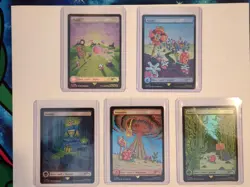 *FOIL* SpongeBob SquarePants Lands Under the Sea SET of 5 MTG Secret Lair Cards - Image 1