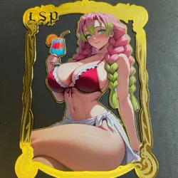 Goddess Story Gold METAL Card - Serial Number #/100! Anime Girl Mitsuri Bikini - Image 1
