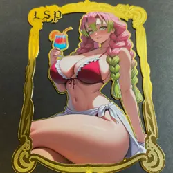 Goddess Story Gold METAL Card - Serial Number #/100! Anime Girl Mitsuri Bikini - Image 4