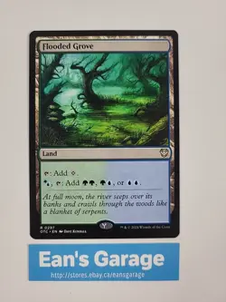 Magic The Gathering Flooded Grove 297 OTC Outlaws of Thunder Junction Rare MN - Image 1