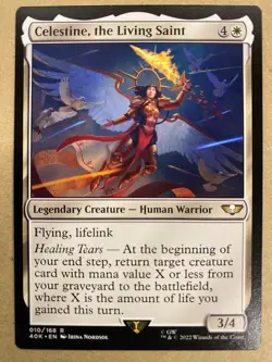 MTG 1x Celestine, the Living Saint Universes Beyond Warhammer 40000 Magic x1 NM - Image 1