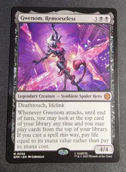 MTG Marvel Spiderman Gwenom Remorseless Non Foil 0256 - Image 1