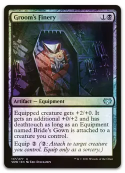 Groom's Finery #117 (Foil) (NM) Crimson Vow VOW Magic MTG - Image 1