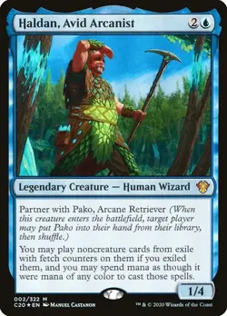 Magic the Gathering- #2 Haldan/Avid Arcanist+#13 Pako, Arcane Retriever-M-LP - Image 1