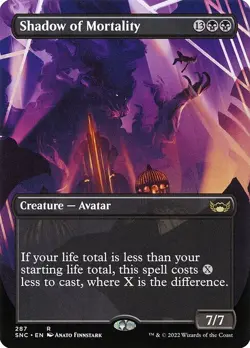 Shadow of Mortality Borderless Foil - Streets Of New Capenna MTG-NM - Image 1
