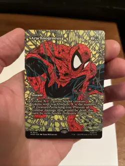 Arachnogenesis (Borderless) - Spider-Man - Magic: The Gathering 0031 NM - Image 1