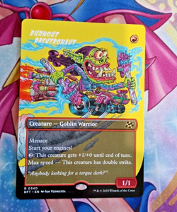 MTG Near Mint Burnout Bashtronaut (Borderless) - [Aetherdrift] - Image 1