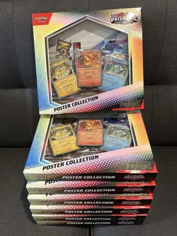 7x Pokemon Prismatic Evolution Poster Collection Factory Sealed Boxes + Promos🔥 - Image 1