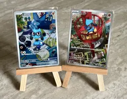 Pokemon TCG Riolu SV1 215/198 (English) + Riolu 068/063 Mega Brave (Japanese) NM - Image 1