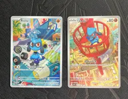 Pokemon TCG Riolu SV1 215/198 (English) + Riolu 068/063 Mega Brave (Japanese) NM - Image 5