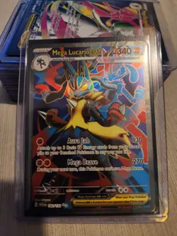ENGLISH Mega Lucario ex 160/132 Ultra Rare Full Art Pokemon Mega Evolution NM - Image 1