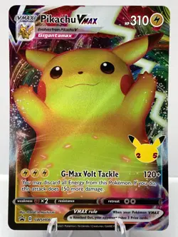 Pokemon Pikachu VMAX SWSH062 Celebrations Sword & Shield BLACK STAR PROMO - Image 2