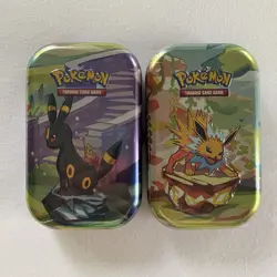 Pokemon TCG Scarlet & Violet Prismatic Evolutions Mini Tins Lot Of 2 SEALED - Image 1