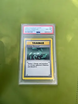 1999 Pokemon Shadowless Game Base #92 Energy Removal PSA 9 MINT - Image 1
