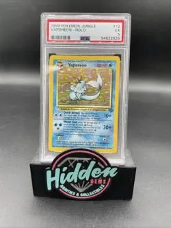 1999 Pokemon Jungle Vaporeon #12 Holo PSA 5 - Image 1