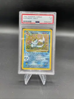 1999 Pokemon Jungle Vaporeon #12 Holo PSA 5 - Image 2