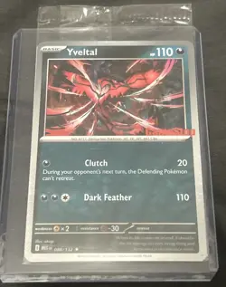 Sealed Yveltal 088/132 Reverse Holo Mega Evolution Pokemon GAMESTOP PROMO - Image 1
