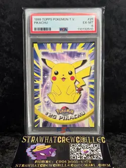 1999 Pikachu #25 Topps Pokemon TV PSA 6 EX- MT Pokemon TCG - Image 1