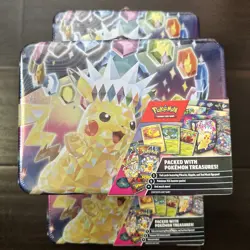Pokemon Surging Sparks 2024 Fall Collectors Chest Factory Sealed Tin Lunchbox - Image 1