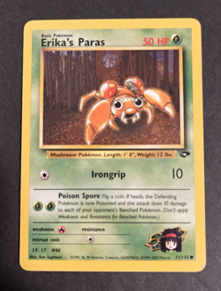 Erika's Paras 71/132 Gym Challenge Unlimited Pokemon Card Common Near Mint F/S - Image 1