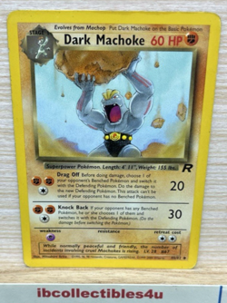 DARK MACHOKE 40/82 - Team Rocket - VINTAGE WOTC Pokemon Card - Unlimited - NM/LP - Image 1