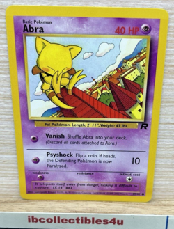 Abra 49/82 - COMMON - TEAM ROCKET - VINTAGE WOTC POKEMON CARD UNLIMITED - NM/LP - Image 1