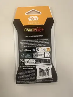 Jump To Lightspeed Star Wars Unlimited 16 Card Booster Pack - Image 2