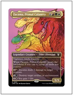 1x Zacama, Primal Calamity, Borderless Art, Magic the Gathering, MTG NM - Image 1