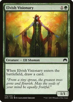Elvish Visionary 2x FOIL ORI MTG Magic Origins Common MINT green - Image 1