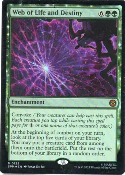 MTG: Marvel's Spider-Man: Foil Web of Life and Destiny: Lightly Played Condition - Image 1