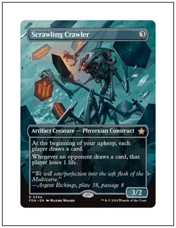 1x Scrawling Crawler, Borderless Art, Magic the Gathering, MTG NM - Image 1