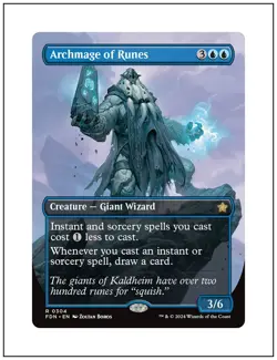 1x Archmage of Runes, Borderless Art, Magic the Gathering, MTG NM - Image 1