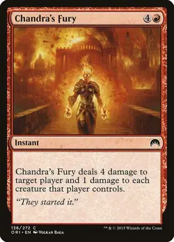 Chandra's Fury 4x FOIL ORI MTG Magic Origins Common MINT red - Image 1
