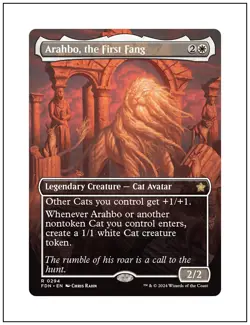 1x Arahbo, the First Fang, Borderless Art, Magic the Gathering, MTG NM - Image 1