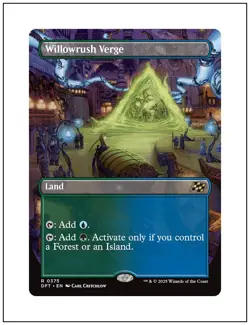 1x Willowrush Verge, Borderless Art, Magic the Gathering, MTG NM - Image 1