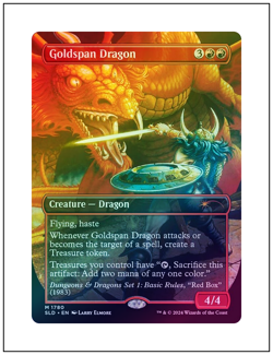 1x Goldspan Dragon, Borderless Foil, 1780 - D&D Secret Lair Drop, Magic MTG NM - Image 1