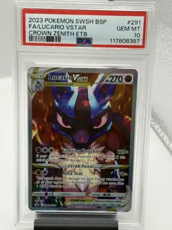 2023 Pokemon Lucario VSTAR SWSH291 Crown Zenith Promo PSA 10 GEM MINT - Image 1