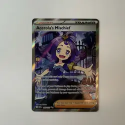Pokemon Mega Evolution Acerola's Mischief Full Art FA 165/132 - Image 1