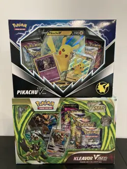 Pokemon V Box Bundle - Pikachu V & Kleavor VSTAR Premium Collection - Sealed New - Image 1
