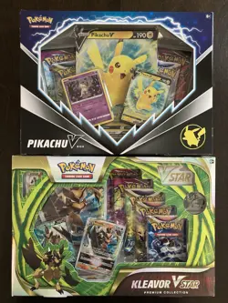 Pokemon V Box Bundle - Pikachu V & Kleavor VSTAR Premium Collection - Sealed New - Image 5