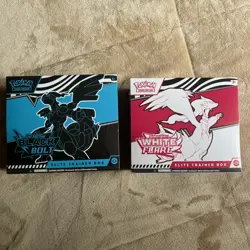 Pokemon TCG S&V Black Bolt & White Flare Sealed Elite Trainer Box ETB Set of 2 - Image 1