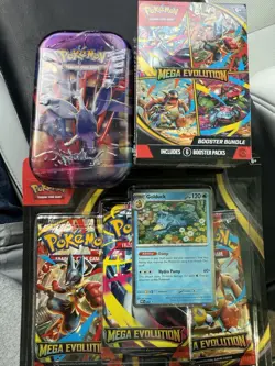 Pokemon TCG Mega Evolutions Blister, Mini Tin, And Booster Bundle Sealed - Image 1