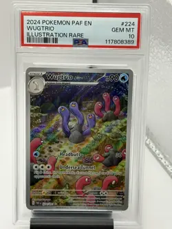 2024 Pokemon Wugtrio IR Paldean Fates 224/091 PSA 10 GEM MINT - Image 1